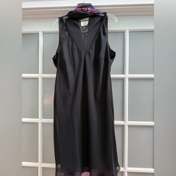 VTG I.C.E. Boho Black Dress & Kaftan Resort Evening Cover Up Set 2pc Size 18W - Picture 7 of 15